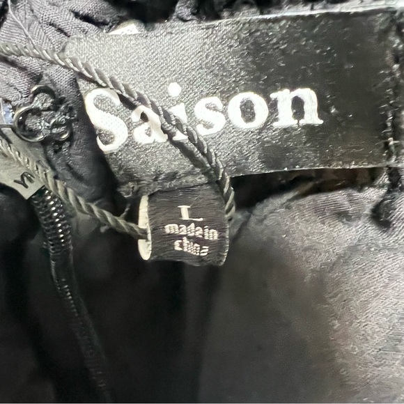 New En Saison Amaya Black Back Cutout Midi Poplin Dress‎ Large - Picture 8 of 8